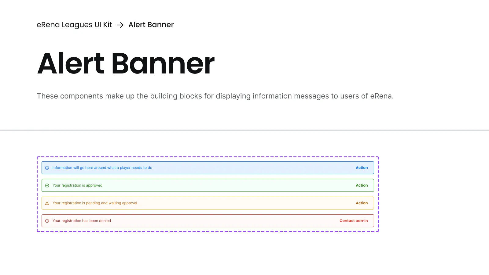 Example of Alert component documentation